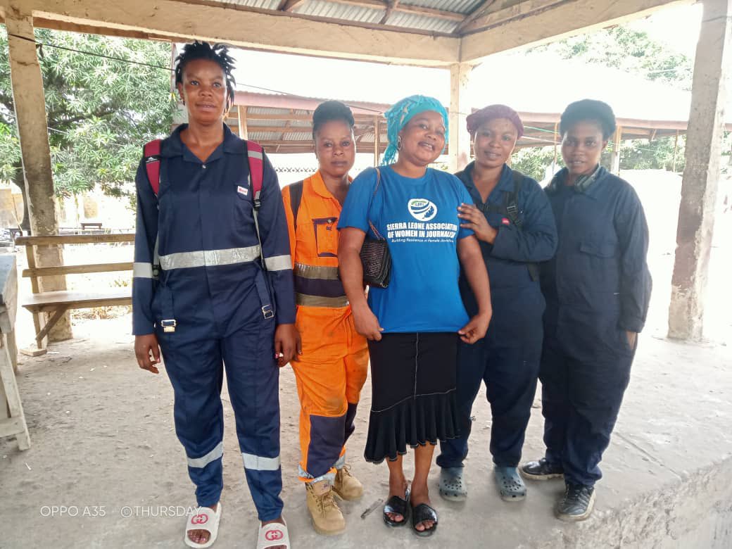Today’s spotlight is on Lucinda Brima Kargbo and her colleagues in the Auto Mechanic Department of the Sierra Leone Opportunities Industrialisation Centre (SLOIC) in Makeni. We celebrate these strong women daring into fields deemed only for men. #WomensHistoryMonth #SLAWIJ