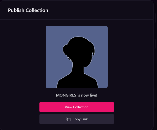 WE LIVE !

Spicy WL first Mint only 130 wallet , for 1hours 
Supply 500 
Price 1 Mon Public ! Have fun 
no utility, no roadmap, just cute girls!
magiceden.io/mint-terminal/…