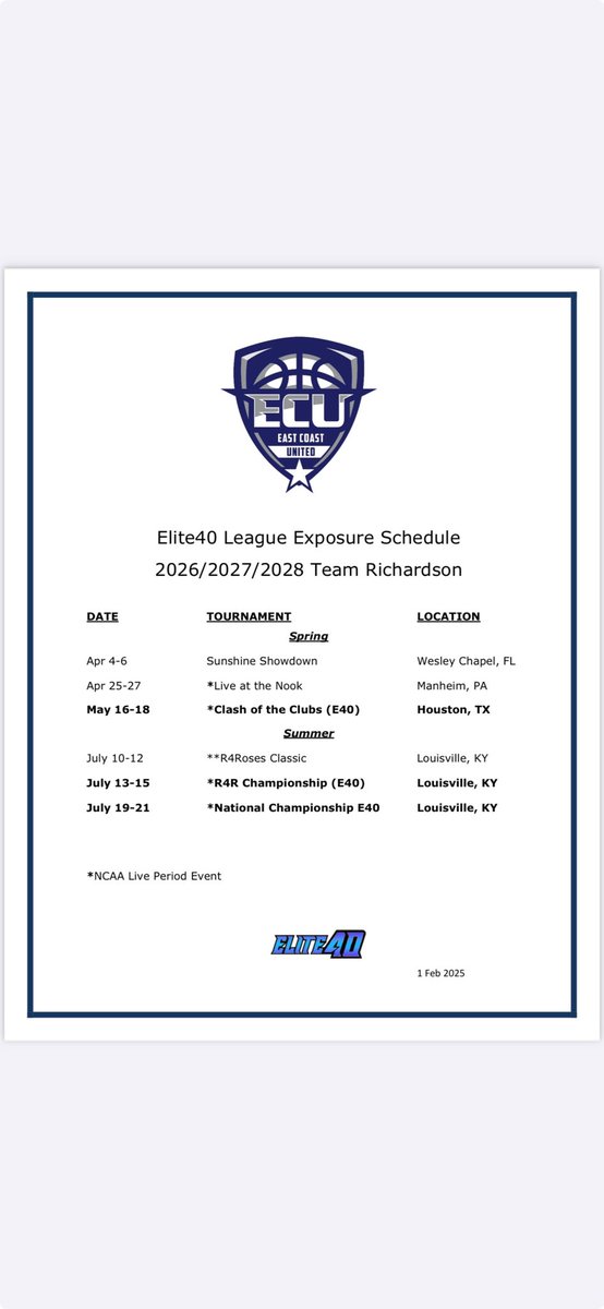 Paisley Binswanger (@pbinswanger2026) on Twitter photo Alexa.. play “Our Last Summer” by ABBA.😢 Final travel ball schedule for the books! Let’s get it!! <a href="/ECunitedbball/">eastcoastunited</a> <a href="/sarasotaGBB/">Sarasota Girls Basketball</a> <a href="/EJMurray8/">EJ Murray</a> <a href="/CoachCoreyECU/">Coach Corey ECU</a> <a href="/SaraNuxol/">Sara Nuxol</a> <a href="/Elite40League/">Elite 40 League</a> Alexa.. play “Our Last Summer” by ABBA.😢 Final travel ball schedule for the books! Let’s get it!! <a href="/ECunitedbball/">eastcoastunited</a> <a href="/sarasotaGBB/">Sarasota Girls Basketball</a> <a href="/EJMurray8/">EJ Murray</a> <a href="/CoachCoreyECU/">Coach Corey ECU</a> <a href="/SaraNuxol/">Sara Nuxol</a> <a href="/Elite40League/">Elite 40 League</a>
