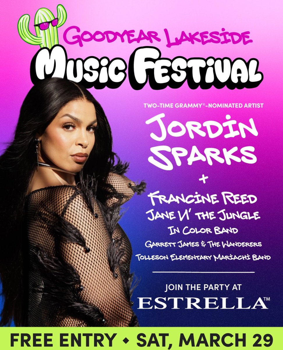 Jane N' The Jungle (@janenthejungle) on Twitter photo 3/29!! We rock the Goodyear Lakeside Music Festival w/ <a href="/JordinSparks/">Jordin Sparks</a>
Free for all ages! #arizona #music #festival #goodyear #estrella 3/29!! We rock the Goodyear Lakeside Music Festival w/ <a href="/JordinSparks/">Jordin Sparks</a>
Free for all ages! #arizona #music #festival #goodyear #estrella