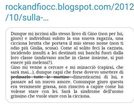 <a href="/ste_ste_14/">ste_ste</a> Vuotezza mentale e cattiveria. Combo micidiale, diciamo che in quanto a stupidità si sono trovate.
D’altra parte non si cambia se non si vuole cambiare.
Niente di nuovo