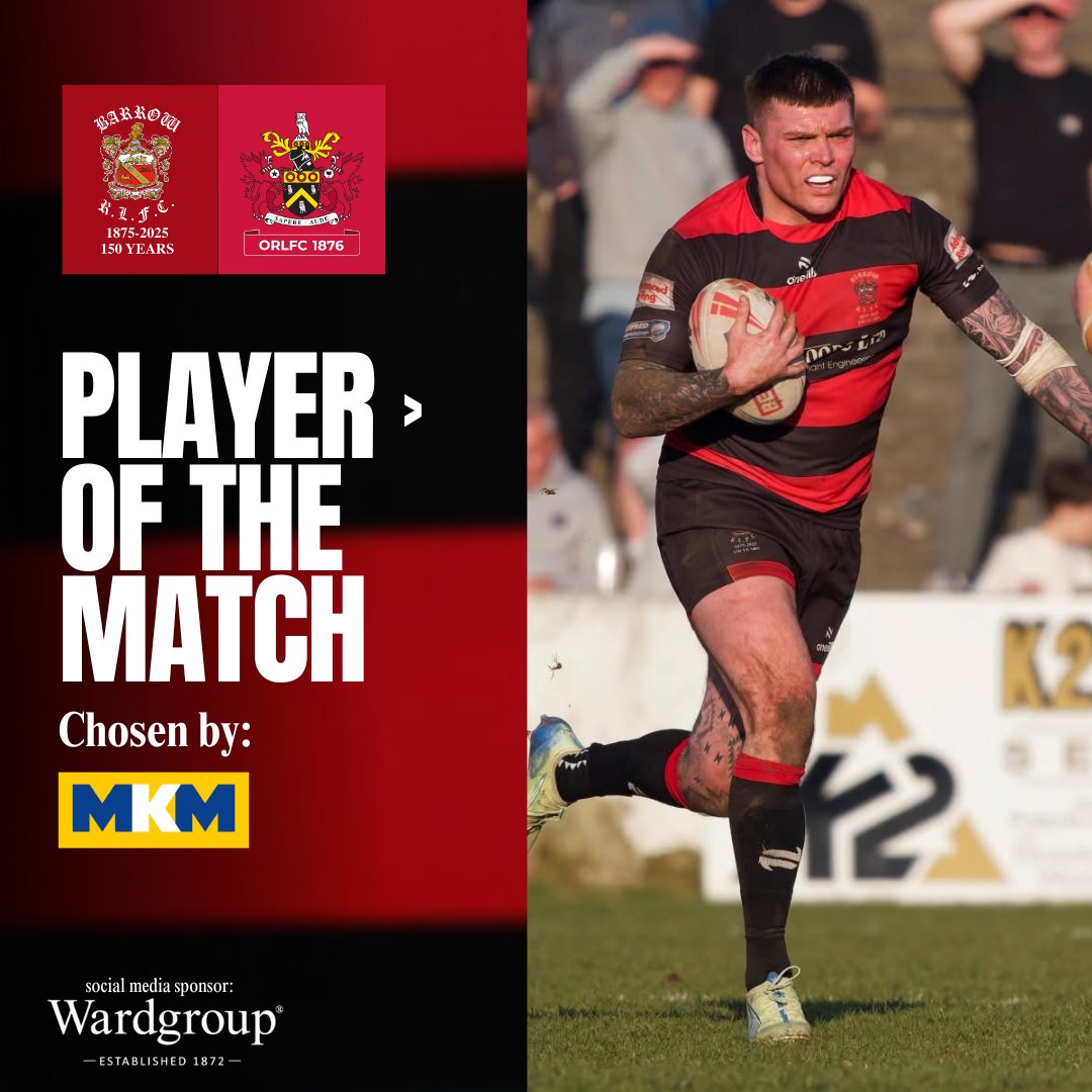 Barrow Raiders (@barrowraiders) on Twitter photo Take a bow, <a href="/TomWalker2512/">Tom Walker</a> 👏
<a href="/mkmbs/">MKM Building Supplies</a> selected Tom as yesterday’s Player of the Match, following a monumental effort against Oldham! Take a bow, <a href="/TomWalker2512/">Tom Walker</a> 👏
<a href="/mkmbs/">MKM Building Supplies</a> selected Tom as yesterday’s Player of the Match, following a monumental effort against Oldham!