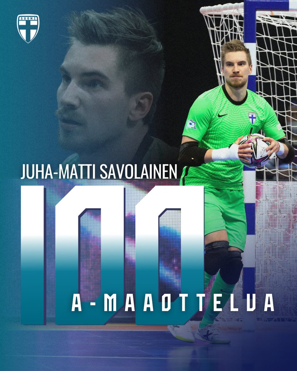 Congratulations Juha-Matti Savolainen on reaching 100 caps with <a href="/FutsalSuomi/">Futsalmaajoukkue</a> !

#BestSportOnEarth #Club100