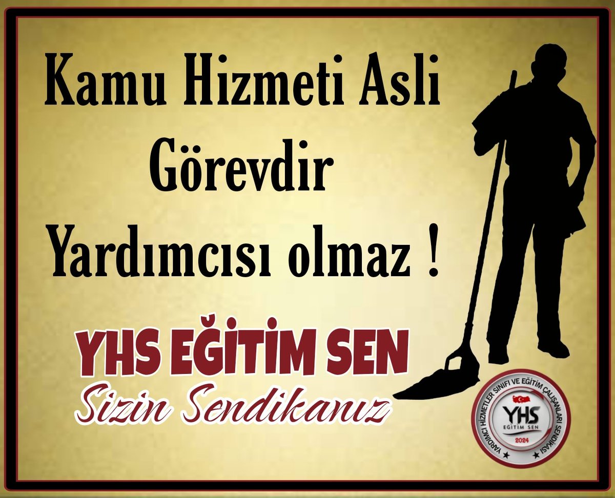 KAMU HİZMETİ ASLİ GÖREVDİR YARDIMCISI OLMAZ !
"Devletin temel işleyişi, gereksiz bürokratik ayrımlarla değil, etkin ve adil hizmetle sağlanır. 'Yardımcı Hizmetler Sınıfı' adı altında çalışanları ikinci plana atmak, onları hak ettikleri statüden mahrum bırakmak adaletsizliğin ta
