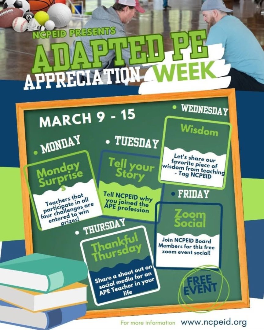 DanielleMusserAPE (@musser_ape) on Twitter photo It's the beginning of National Adapted PE Appreciation Week! Join <a href="/NCPEID/">National Consortium</a> to share content with us every day this week. Make sure to engage and tag <a href="/NCPEID/">National Consortium</a> in your APE Appreciation Week posts! It's the beginning of National Adapted PE Appreciation Week! Join <a href="/NCPEID/">National Consortium</a> to share content with us every day this week. Make sure to engage and tag <a href="/NCPEID/">National Consortium</a> in your APE Appreciation Week posts!