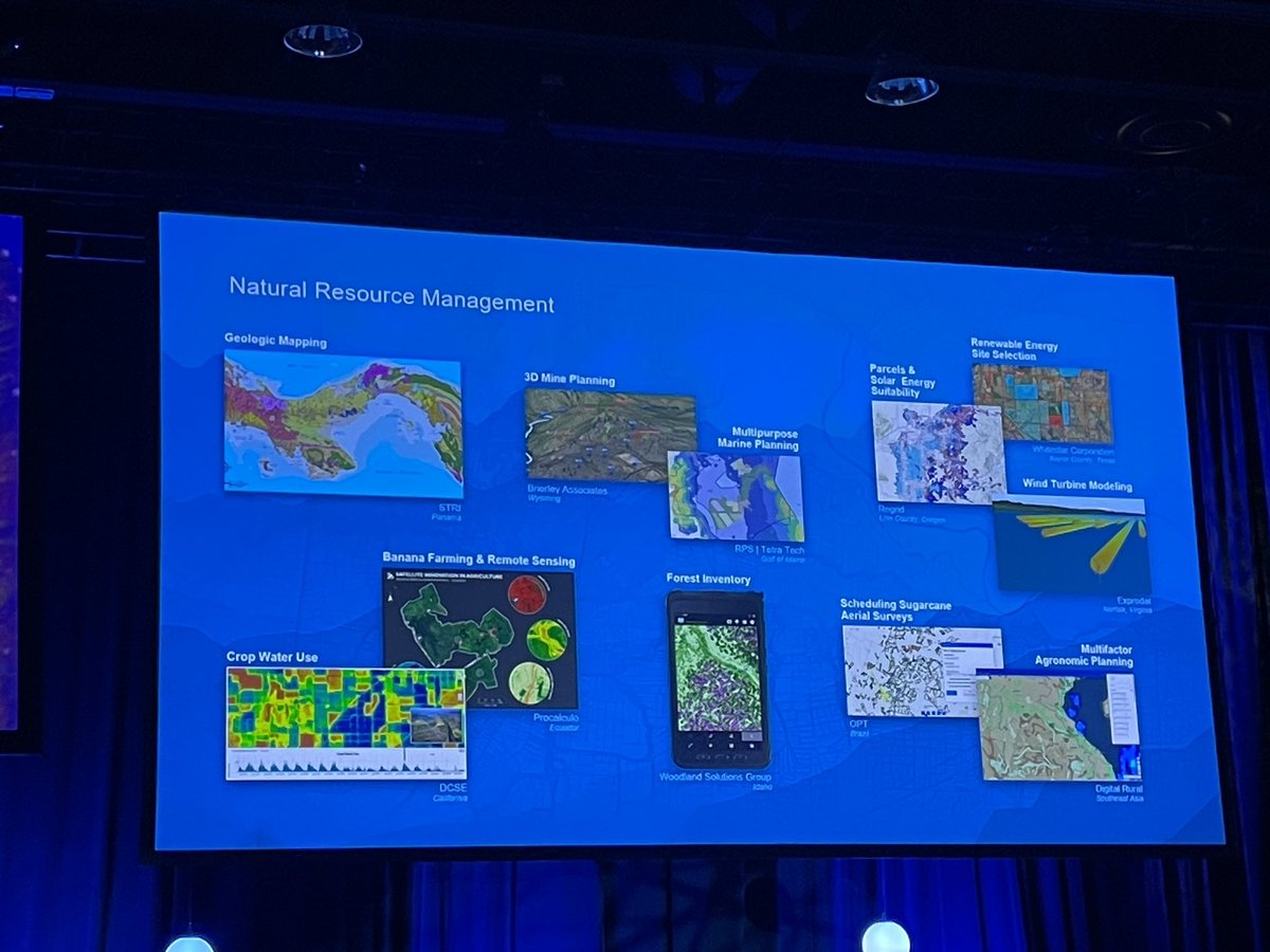 Jack Dangermond selects key Exprodat work examples in his opening Plenary at the <a href="/EsriPartners/">Esri Partners</a> conference #esriepc #renewables #mining #wind #remotesensing