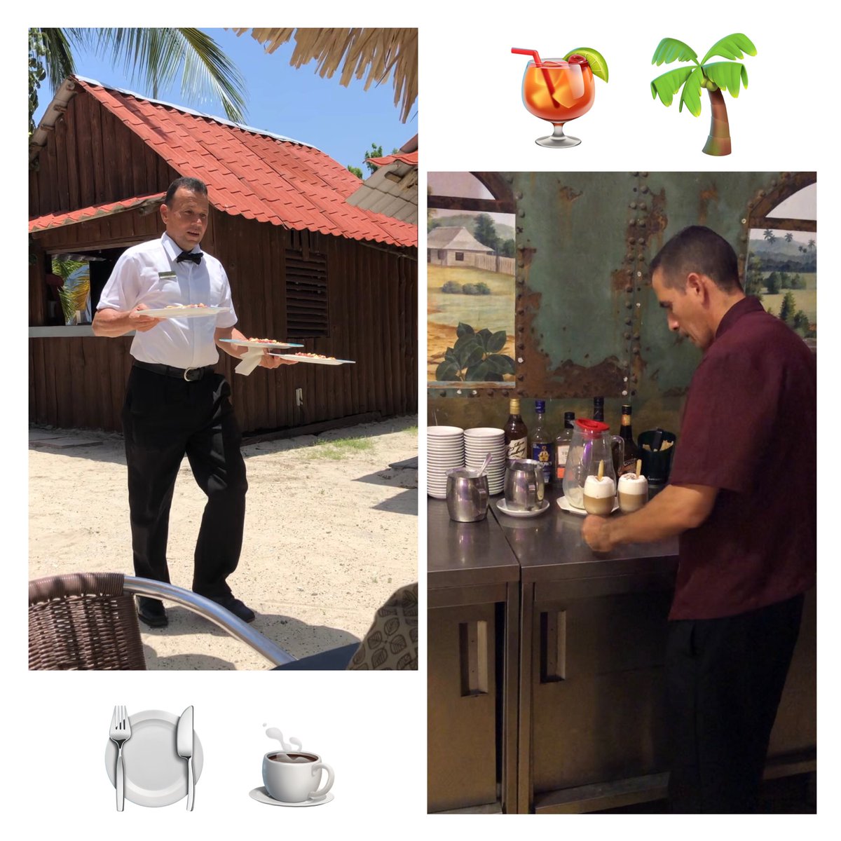 MicRic290's tweet photo. |🇨🇺 Holguin, Cuba. Jobs as waiter service being responsible for taking orders, serving food and beverages & ensuring customer satisfaction. #WeekJforJobs
🍹Un serveur s'occupe de tout, de la prise de commande au service de la nourriture.
#AlphabetChallenge #BeHappy #BeKindAlways https://t.co/cyf32lNObD