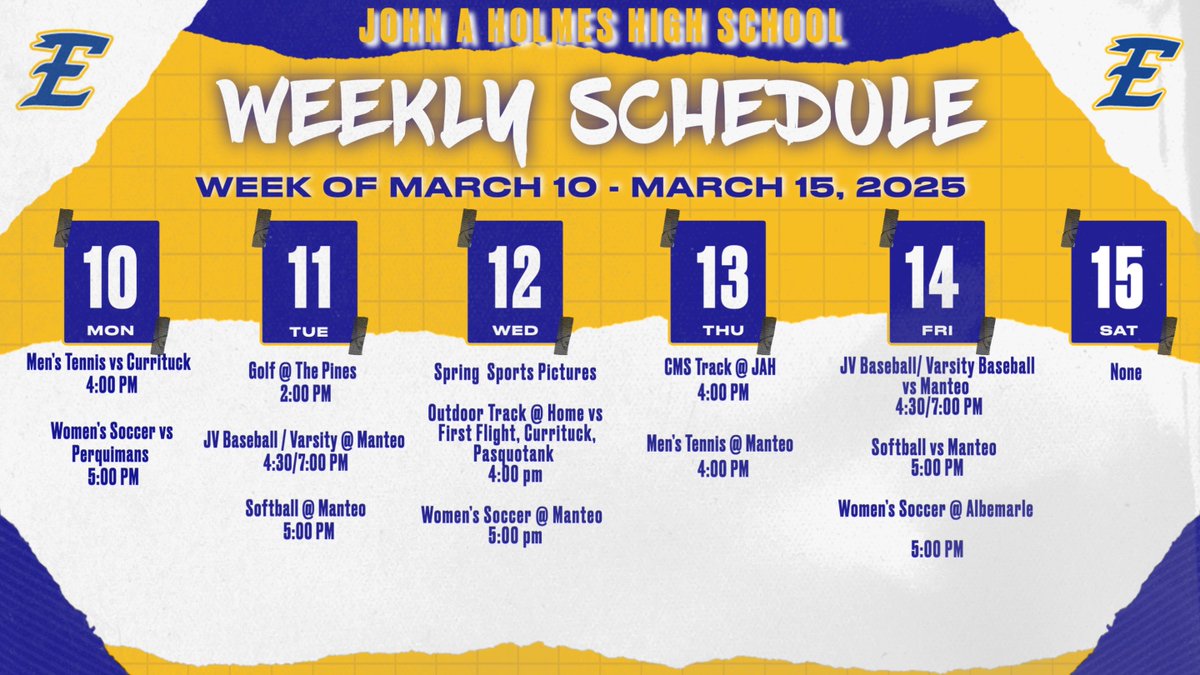 Aces Athletics this week! Come out to support your Edenton Aces!