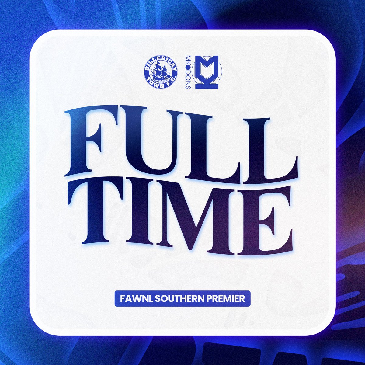 🟦🟦 BILL 5-1 MKDO ⬜️⬜️
90'+5

Three points!!

🏆 <a href="/FAWNL/">FA Women's National League</a> Prem South
🗓 Sunday 9 March