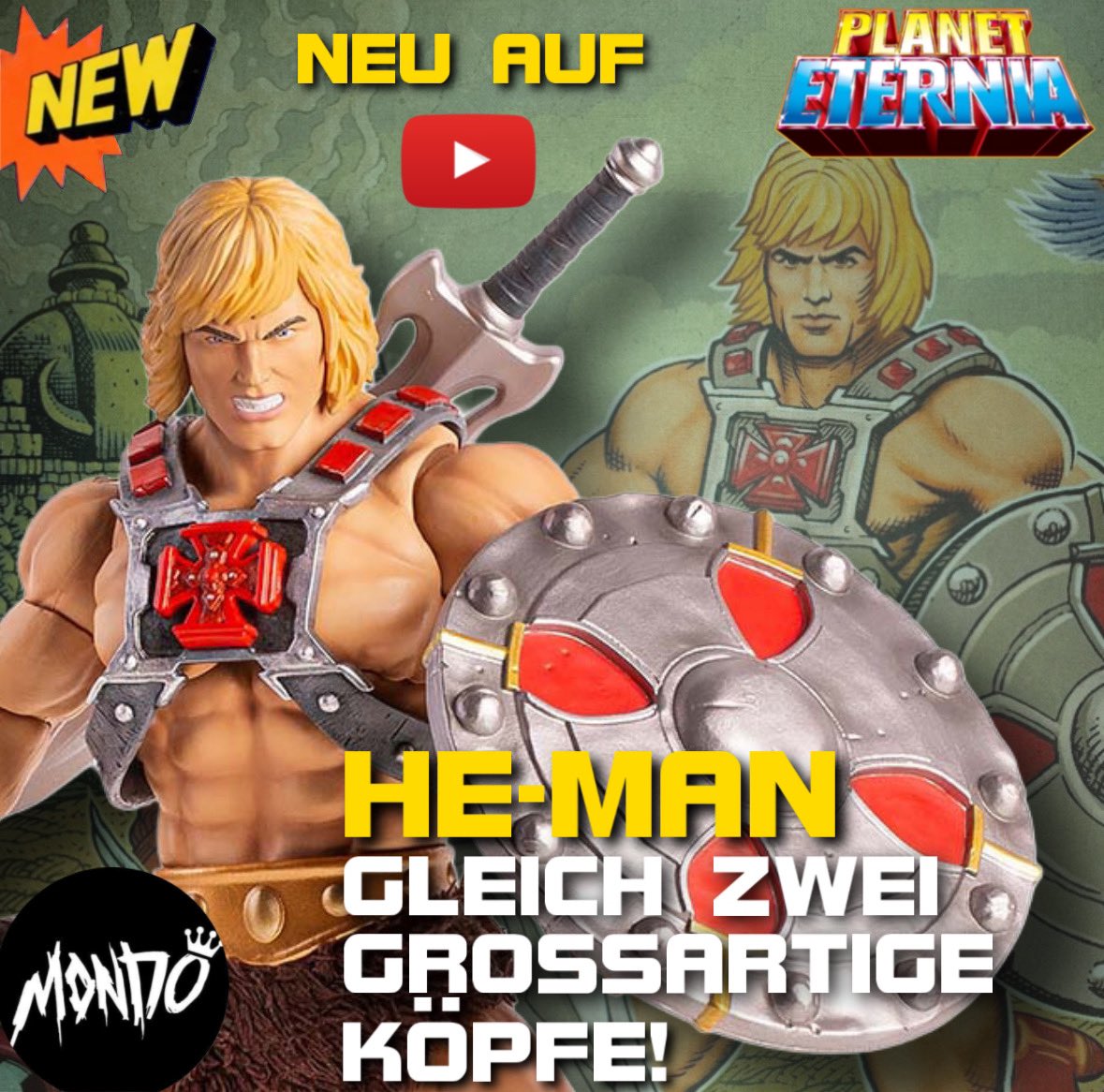 PlanetEternia TV | Gleich zwei großartige Köpfe! He-Man (Mondo)

youtu.be/MogmJ9FK8LY

#planeteternia #heman #masters #motu #mastersoftheuniverse #childhood #kindheit #nostalgie #planeteterniatv