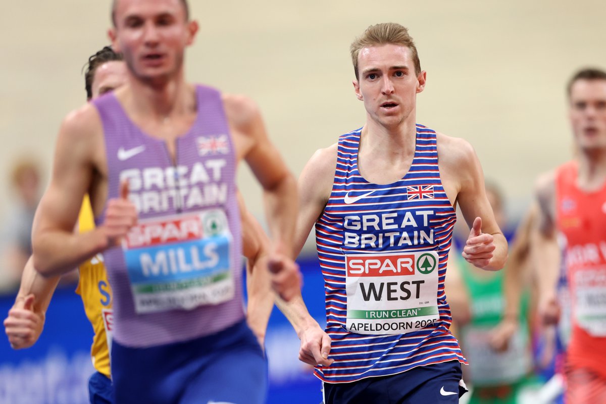 With a time of 7:51.46, James West placed fifth in the Men's 3000m Final.

#Apeldoorn2025