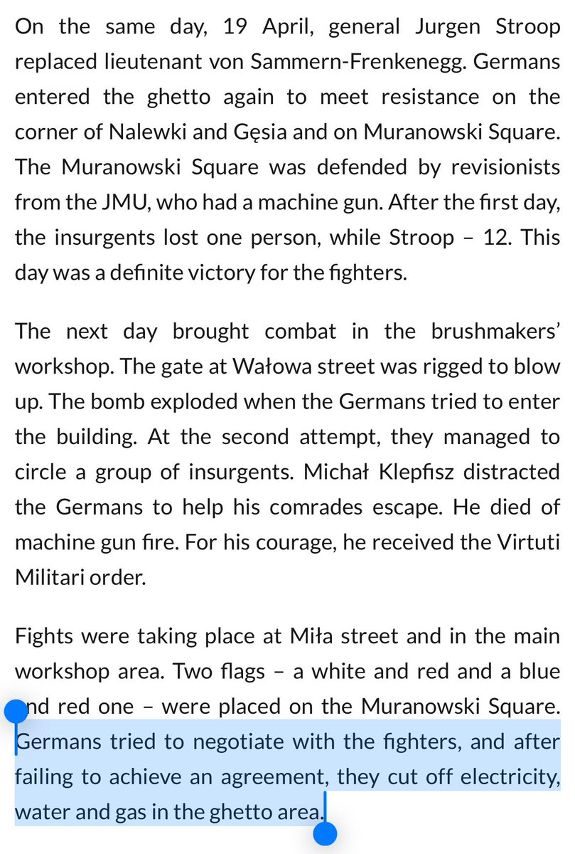 dancohen3000's tweet image. On April 19 1943, German Nazis, unable to combat the Jewish resistance of the Warsaw Ghetto and its tunnel network, cut off electricity, water and gas. Soon after they burned the ghetto down.

Zionist Israel is today’s Nazi Germany.