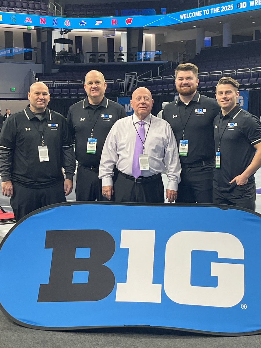 Big Ten Championship  Sunday.  Broncho coaching staff in force. #OAGS.  #BronchoWrestling