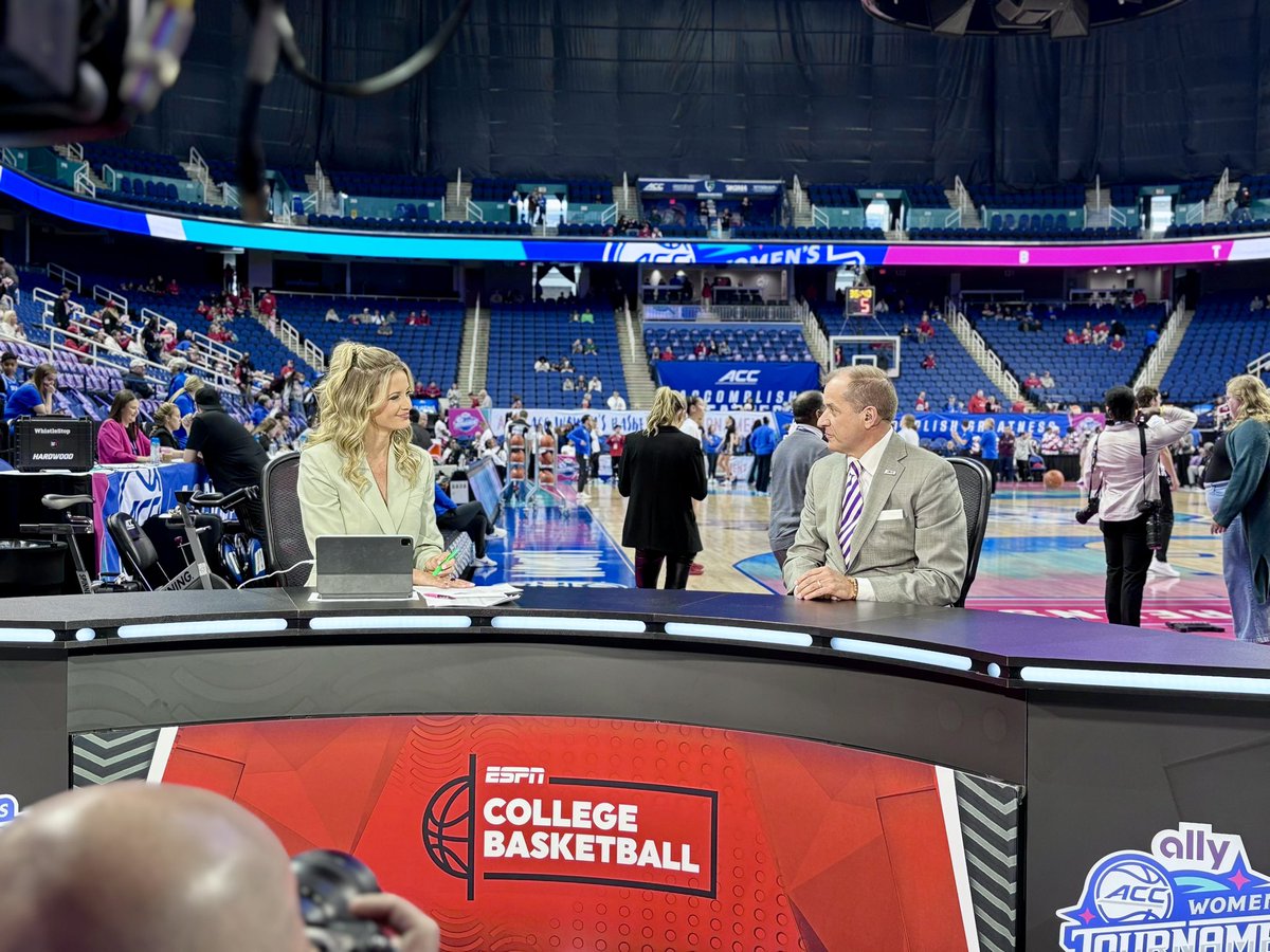 🏀 <a href="/theACC/">The ACC</a> Commissioner Jim Phillips joins <a href="/kelseyriggs/">Kelsey Riggs Cuff</a> pre-game from
Greensboro ahead of tip of the #ACCWBB Champ Game

Happy Championship Sunday, y’all! 🏆