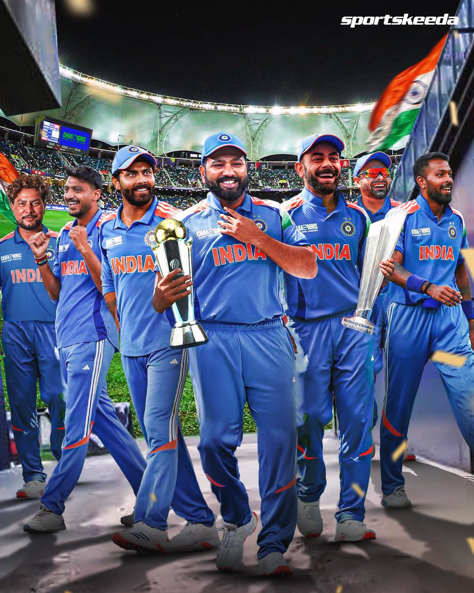 𝗕𝗔𝗖𝗞-𝗧𝗢-𝗕𝗔𝗖𝗞 𝗜𝗖𝗖 𝗧𝗥𝗢𝗣𝗛𝗜𝗘𝗦 𝗙𝗢𝗥 𝗜𝗡𝗗𝗜𝗔! 🏆🇮🇳

#INDvNZ #ChampionsTrophy