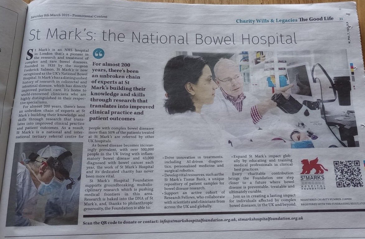LynchSyndrome_Polyposis@StMarks (@stmarksgenomics) on Twitter photo St Mark’s Hospital features in the Guardian this weekend <a href="/BowelsOfStMarks/">St Mark's Hospital Foundation</a> <a href="/StMarksHospital/">St Mark's Hospital</a> St Mark’s Hospital features in the Guardian this weekend <a href="/BowelsOfStMarks/">St Mark's Hospital Foundation</a> <a href="/StMarksHospital/">St Mark's Hospital</a>