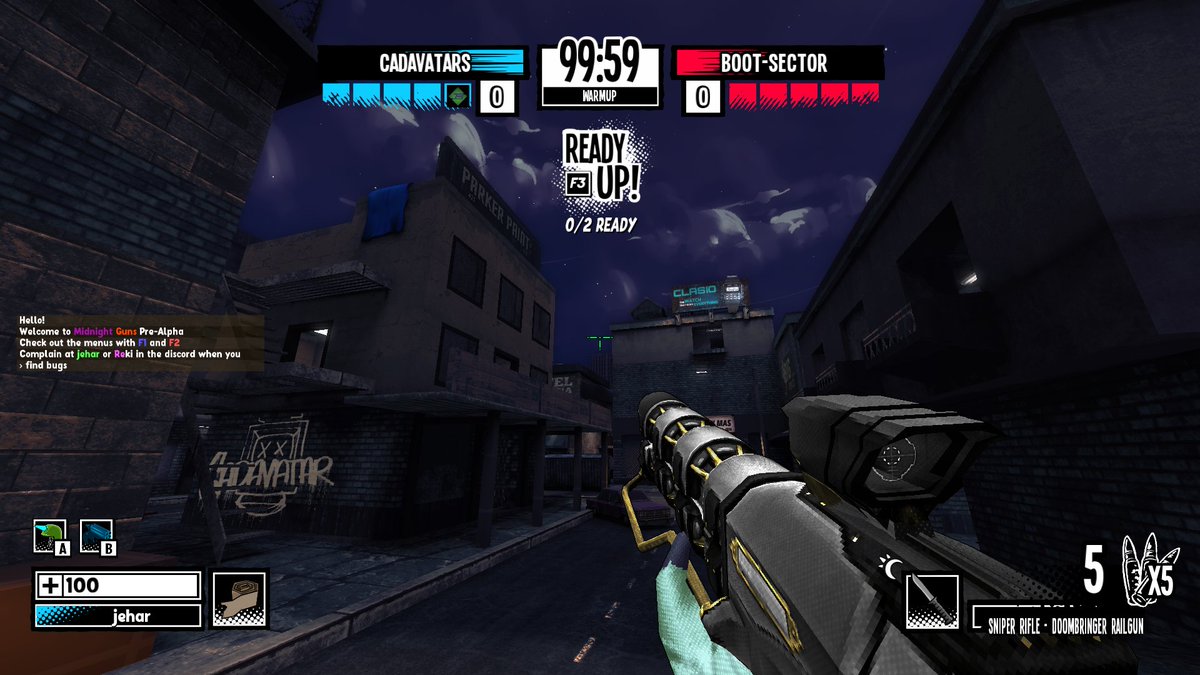 Lil Mini Content Patch is LIVE with new skins!

Of special note for owners of DOOMBRINGER:
- Bolter (Magnum)
- Railgun (Sniper Rifle)

There's also some minor map updates, so see everyone in Blastie Day today at 3pm ET!

#midnightguns #tacticalfps #indiedev