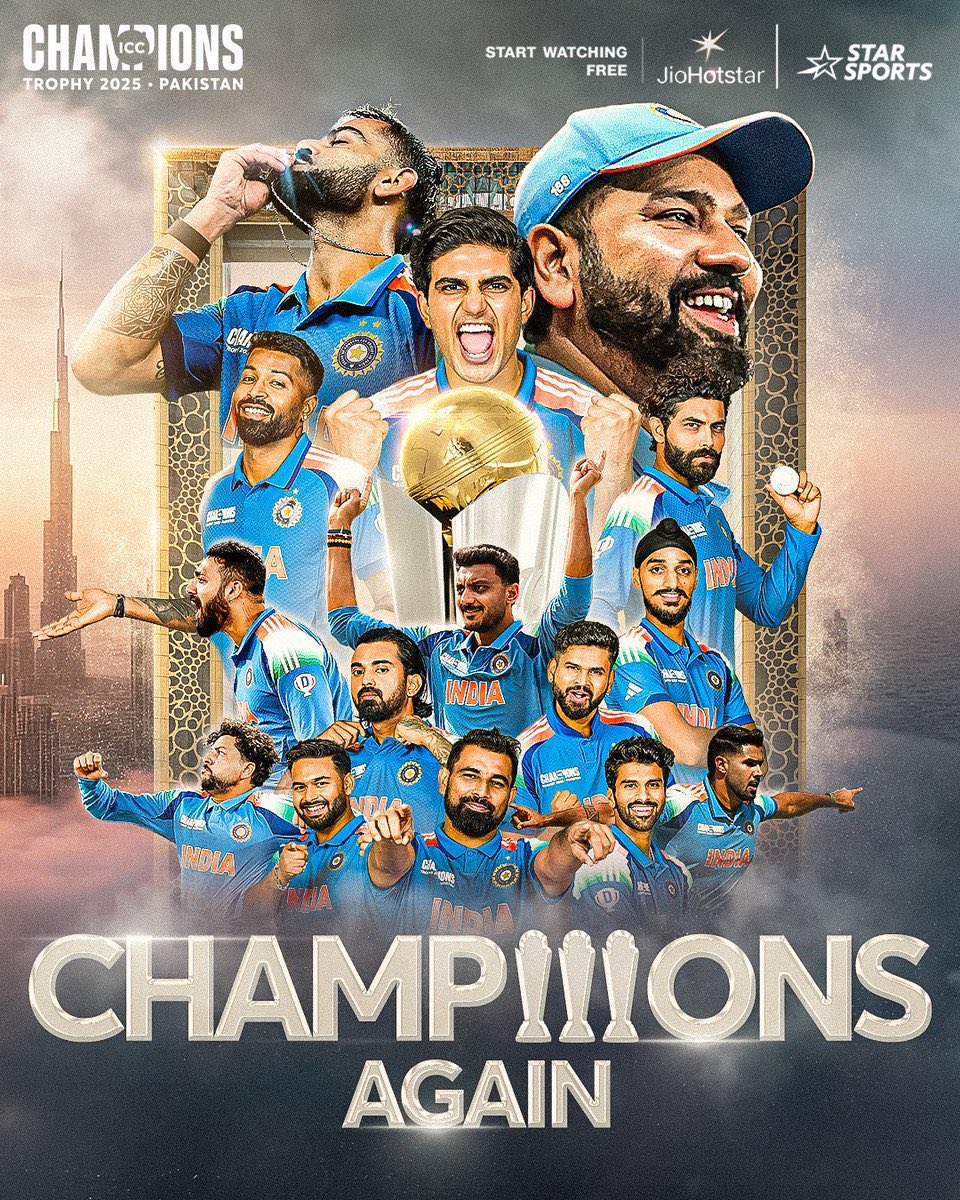 TVK_NewsTrichy's tweet photo. Congrats to Team India, Men in Blue

Champions Again..🏆🏆🏆 https://t.co/eOJW7ePaJd