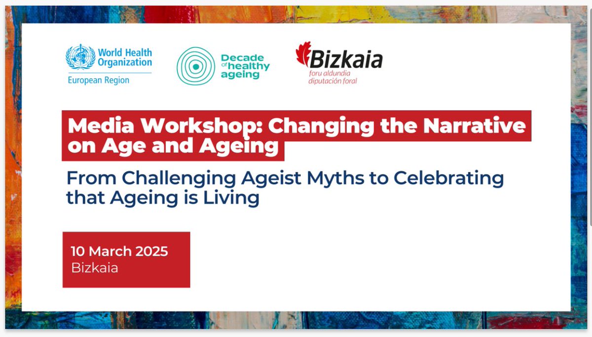 Yongjie Yon (also on Blue Sky) (@geronews) on Twitter photo 🙌🏻Excited to kick off <a href="/WHO_Europe/">WHO/Europe</a>’s inaugural Ageing is Living Leadership Course on 11 March in Bilbao 🇪🇸!
This course brings together leaders to rethink ageing—not just by challenging outdated narratives, but by advancing long-term care, age-friendly environments, and more 🙌🏻Excited to kick off <a href="/WHO_Europe/">WHO/Europe</a>’s inaugural Ageing is Living Leadership Course on 11 March in Bilbao 🇪🇸!
This course brings together leaders to rethink ageing—not just by challenging outdated narratives, but by advancing long-term care, age-friendly environments, and more