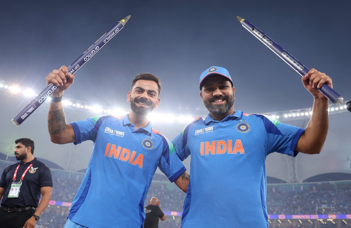 megiribalineni's tweet photo. #ChampionsTrophy2025 @ImRo45 @imVkohli #India https://t.co/HfKt5C4mh4