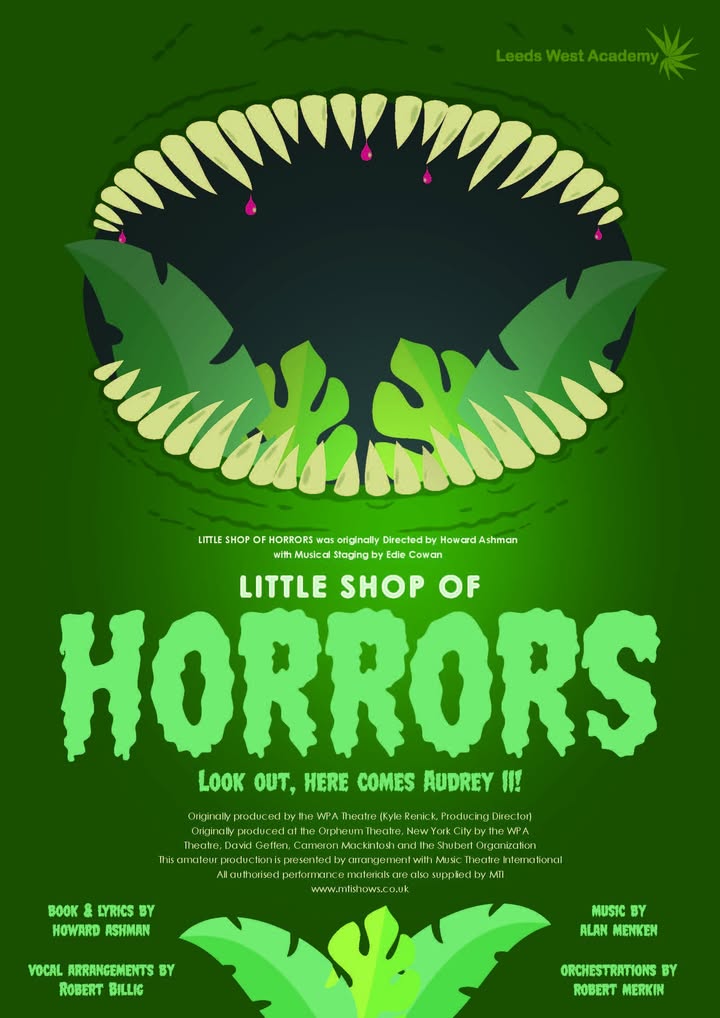 Don’t miss out on this exciting production of Little Shop of Horrors—grab your tickets now before they’re gone! 🎭

📅 Date: 1st - 4th April 2025
🎟️ Get your tickets here: ow.ly/Yoee50VcFC5

We can’t wait to see you there!