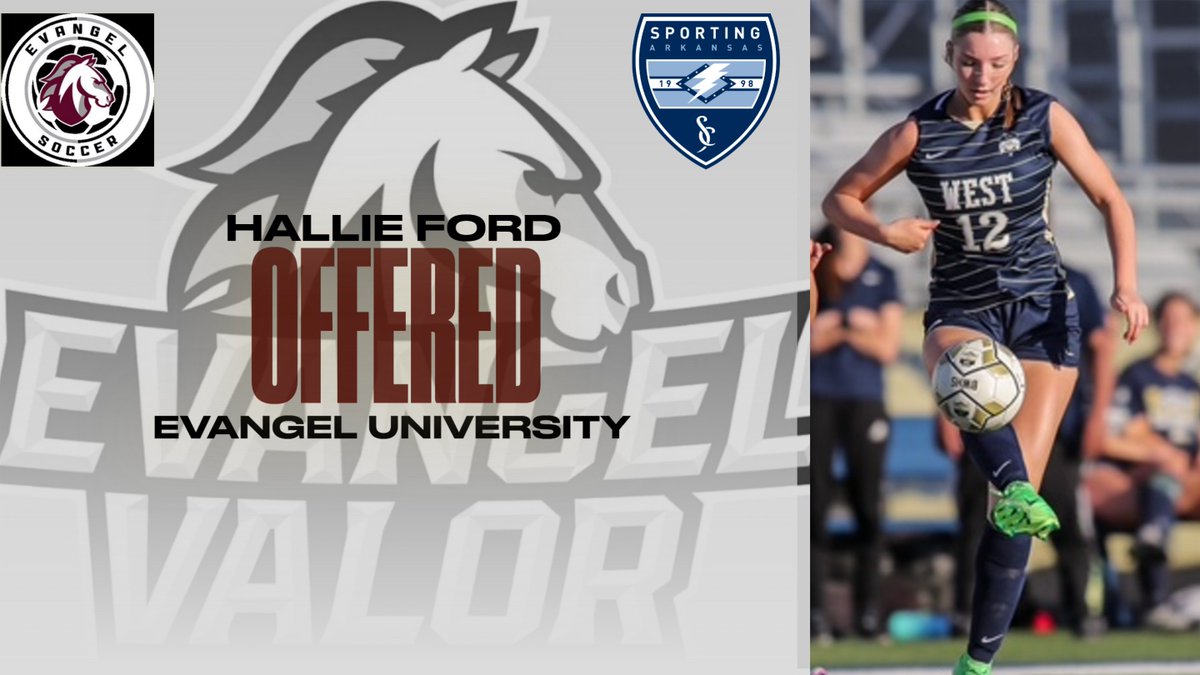 Congratulations to Junior Hallie Ford, who received an offer to play college soccer at Evangel University. Hallie is an impact player on West's soccer and basketball teams. Hallie is also a long-time member of Sporting Arkansas Soccer Club. We are proud of you! #TheWestWay