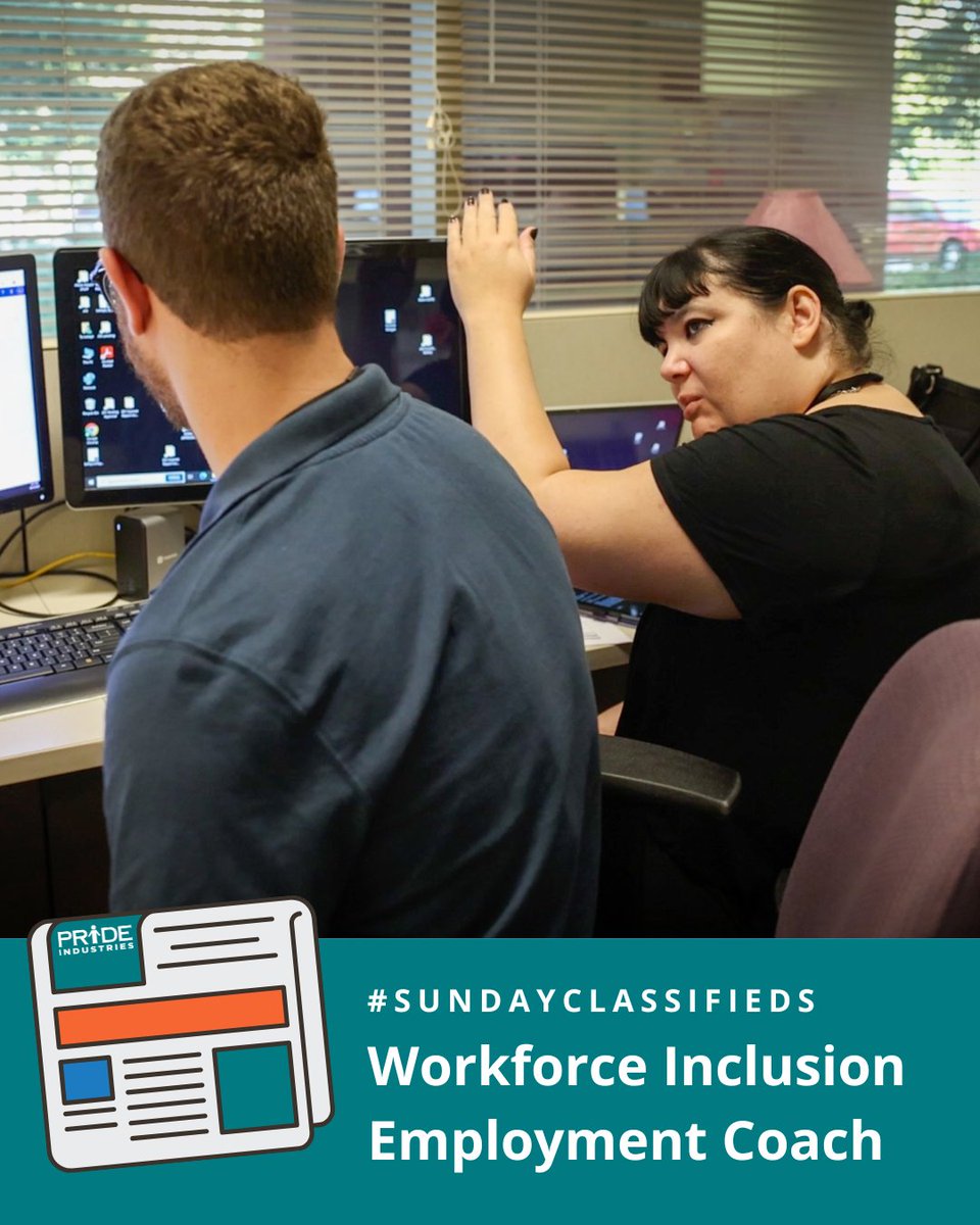tweetsforpride's tweet image. Do you want a career that makes a difference? PRIDE Industries is hiring multiple #WorkforceInclusion Employment Coach positions! These roles are key to helping #peoplewithdisabilities access, succeed, and thrive in competitive employment. Apply today: loom.ly/qd7uEPI