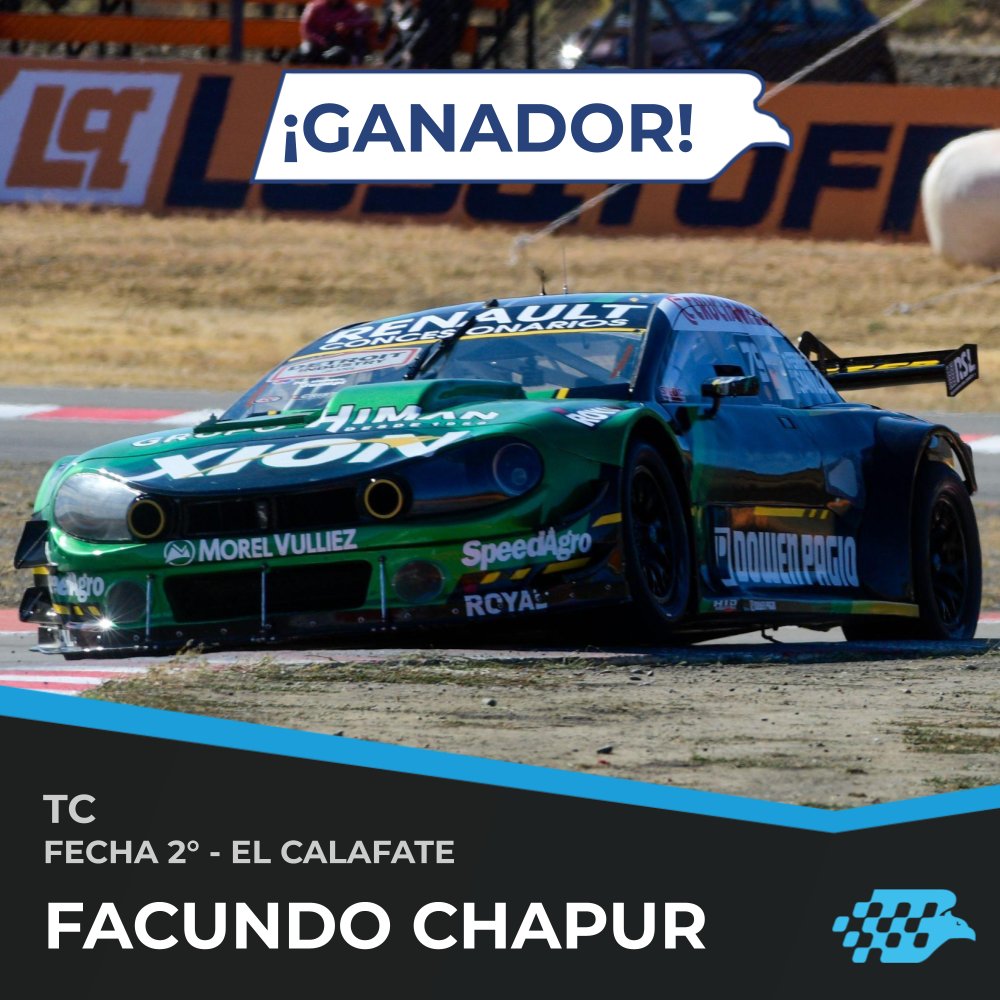 Campeonesnet's tweet image. #TCenElCalafate - FINAL 🏁

🏆 ¡REVANCHA Y PRIMERA VICTORIA DE CHAPUR!

🥇 F. Chapur (Torino)
🥈 J. Trucco (Challenger)
🥉 S. Mangoni (Camaro)

📸 @actcargentina
