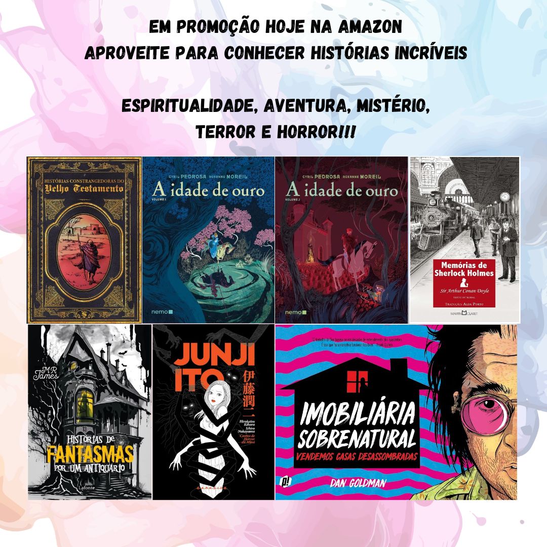 TELEGRAM PROMOÇÕES DIÁRIAS DE LIVROS E QUADRINHOS: t.me/+m0_e6Lqf98U0Y…

Histórias Constrangedoras do Velho Testamento (Capa Dura)
A Idade de Ouro - Vol. 1 E 2
Memórias de Sherlock Holmes
Histórias de Fantasmas por um Antiquário...