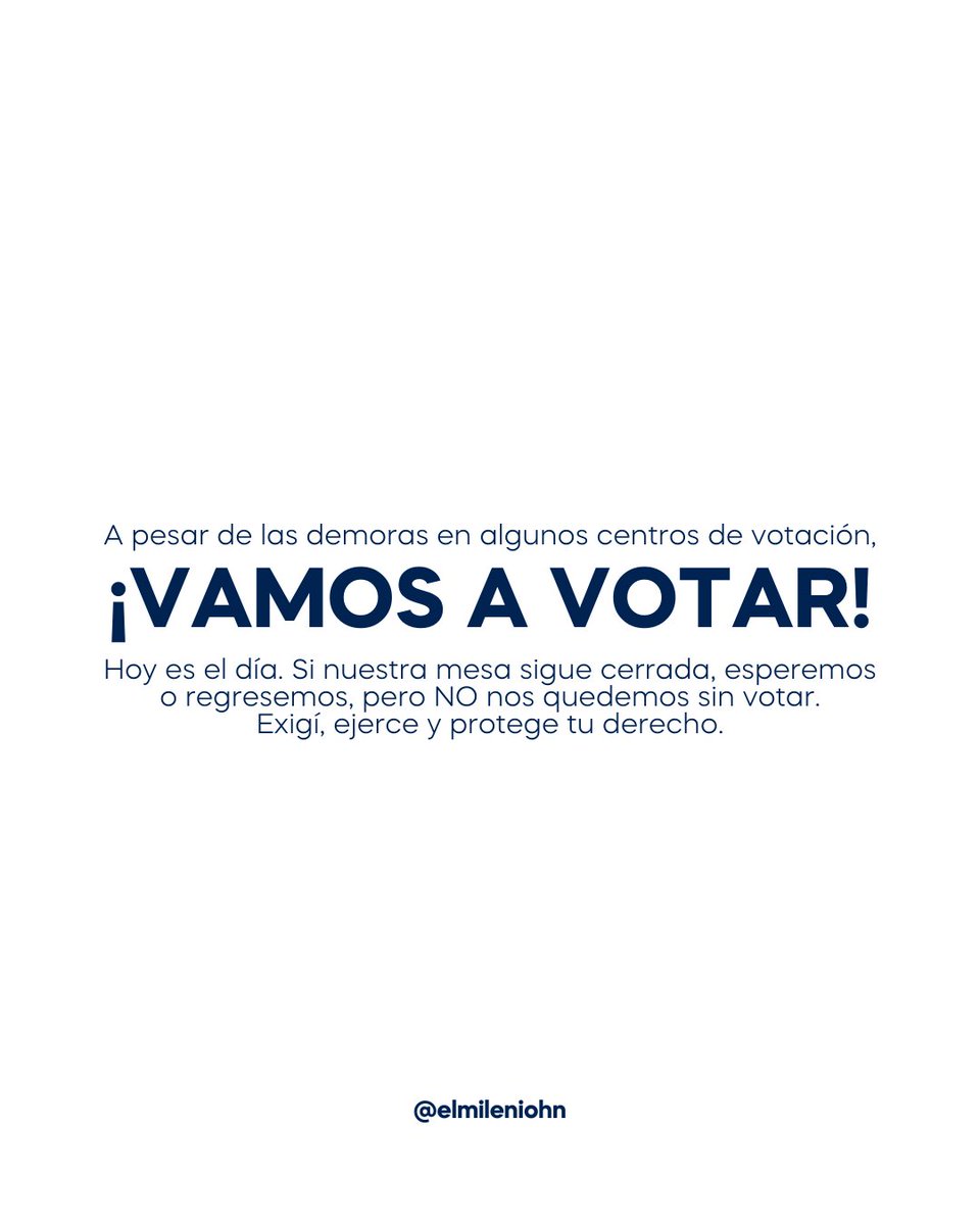 Tu Voto es Tu Poder y Tu Poder es Tu Futuro. 🇭🇳