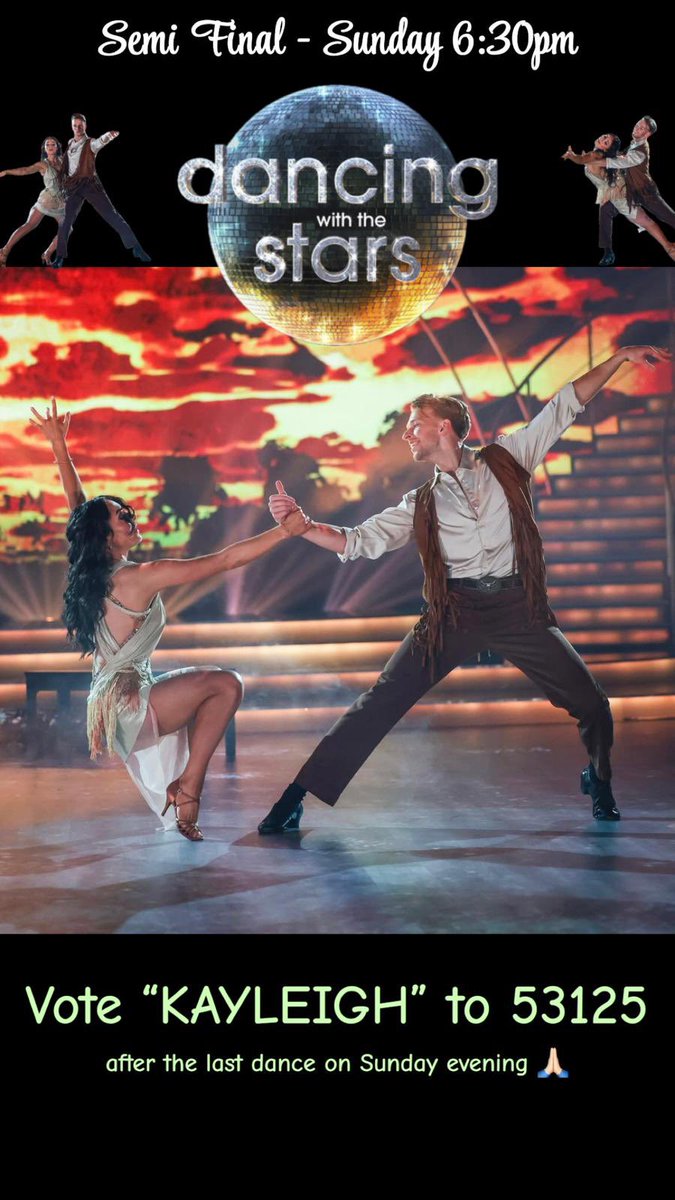 We would only love your votes to get to the final. 
Text “KAYLEIGH” to 53125 when voting lines open after the last dance. Thank you folks ❤️ 

Dancing with the Stars On <a href="/RTEOne/">RTÉ One</a> at 18:30