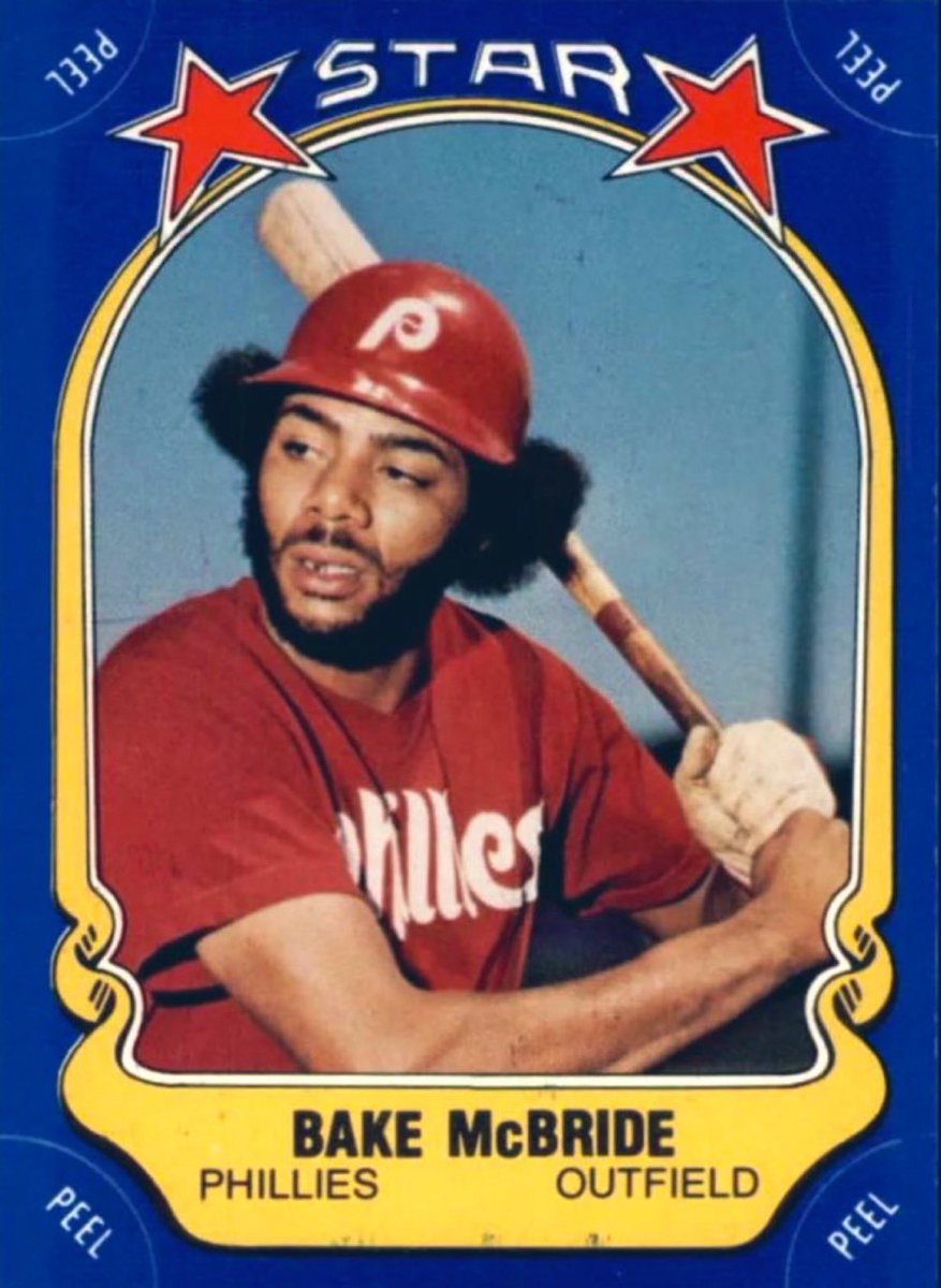 Super70sSports's tweet image. Today in 1978, Bake McBride smokes four bowls of Jamaican skunk weed, gets paranoid, and accuses Mike Schmidt of being a cop.