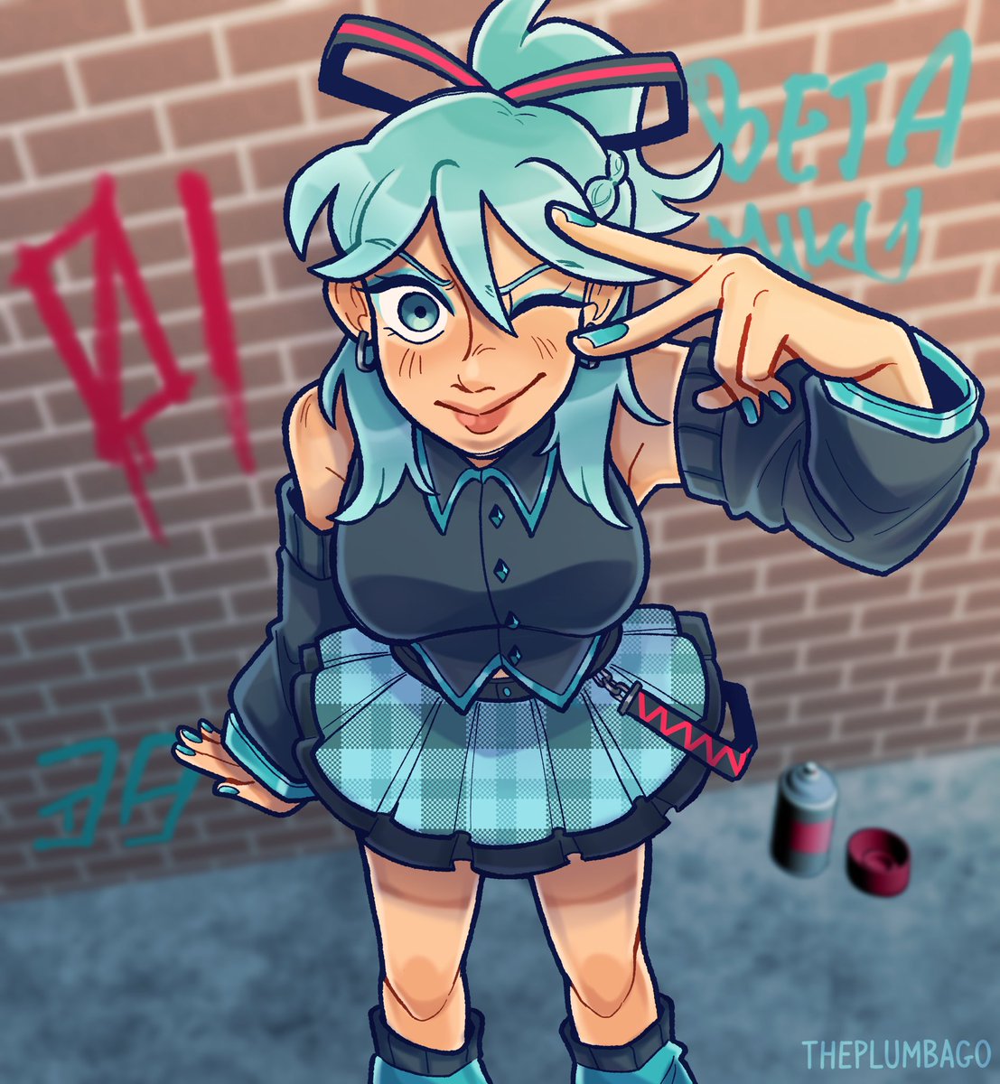 the_plumbago's tweet image. Happy Miku Day from Beta Miku THE OG 😤🔥🔥💯💯💯#HatsuneMiku #MikuDay #betamiku #VOCALOID