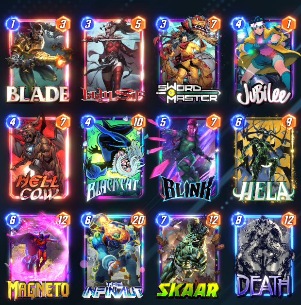 20th Infinite rank achieved!
By far, Hela was my MVP deck (from 80@100)

#MarvelSnap