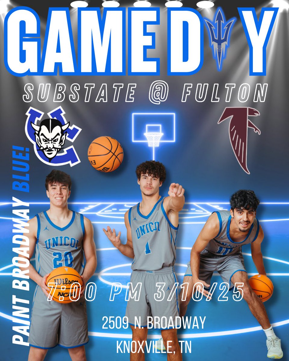 Battle for a spot in Murfreesboro happens at Fulton on Monday night!!  We need all of Blue Nation to help PAINT BROADWAY BLUE!  Game time at 7:00 pm.  Tickets available at the door.