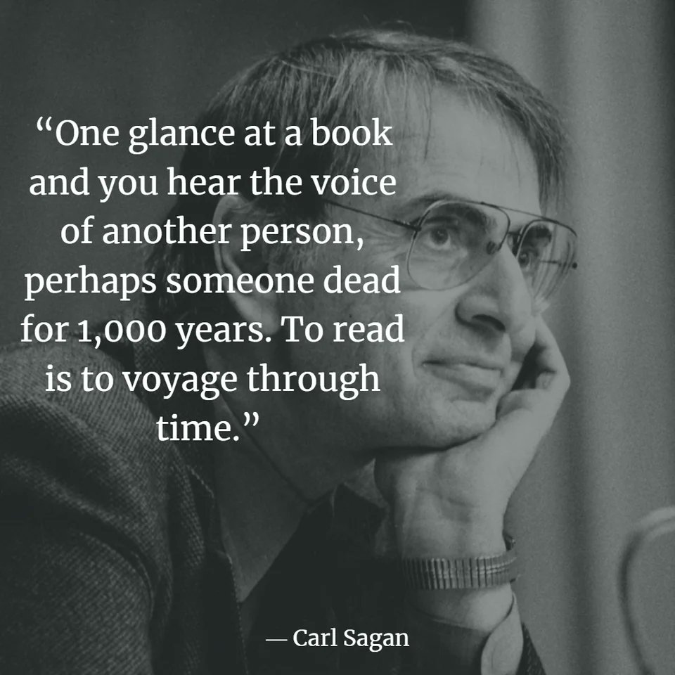 “to read is to voyage through time”