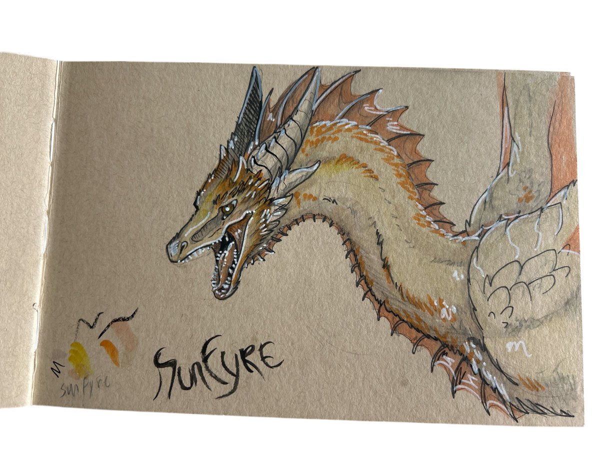 AtraCygnus's tweet image. Got a new sketchbook for playing around with. 

#HouseOfTheDragon #HOTDS2 #sunfyre