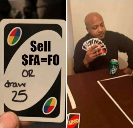 Only chads in the community! $FA=FO 
Market is red but team keeps grinding!🔥