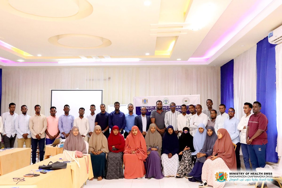 Ministry of Health - SWSS (@moh_swss) on Twitter photo The DG SW ministry of health today graced the ongoing capacity building training for the health wokers under the Damal caafimad program implemented by ACF.
The DG urged the participants to make use of the capacity development provided by SWS MoH through Damal Caafimad project and The DG SW ministry of health today graced the ongoing capacity building training for the health wokers under the Damal caafimad program implemented by ACF.
The DG urged the participants to make use of the capacity development provided by SWS MoH through Damal Caafimad project and