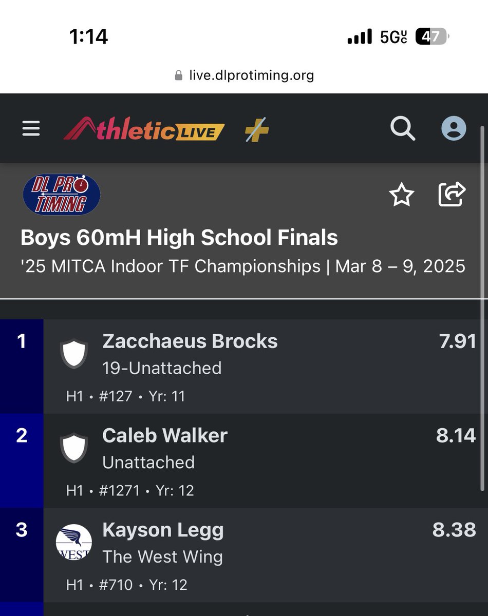 📣ALL STATE INDOOR 📣  <a href="/Kayson8009/">Kayson</a> finished 3rd overall in the 60m hurdles at the MITS  state meet…onto Boston! ⌛️<a href="/newbalance/">New Balance</a> nationals 🏃🏻