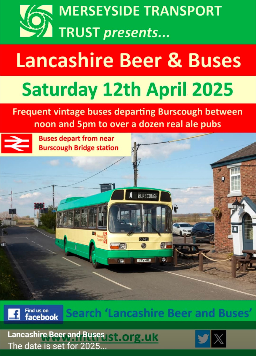 For those of you who love our vintage festival bus service, there is another vintage bus and beer event on the near horizon, and it is a great day out. Highly recommended. Get the train to Burscough or Parbold and join in.