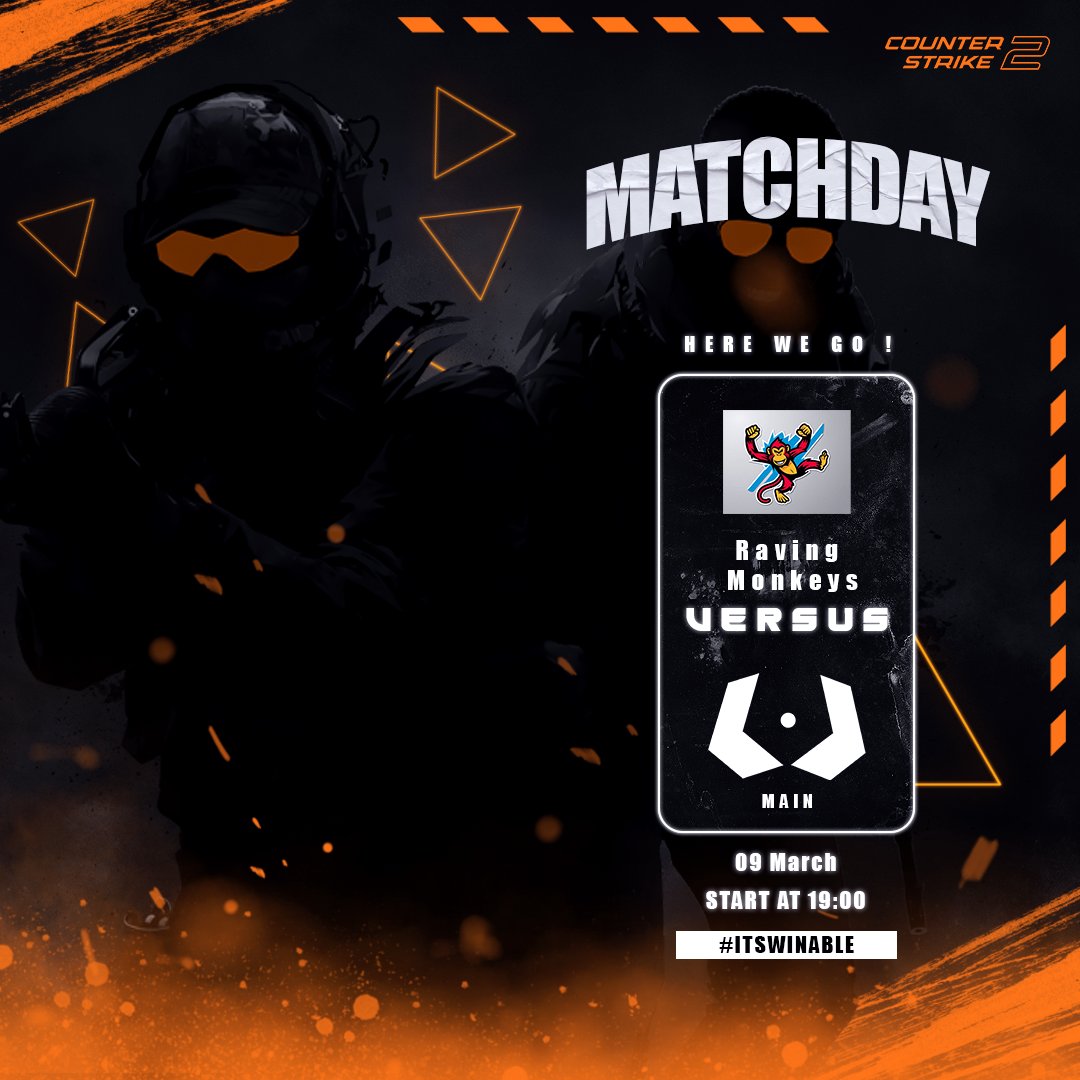 #MATCHDAY #CS2 Main   

🌎 <a href="/dachcs/">DACH CS Masters</a> SPIELKLASSE 5 Gruppe B
🆚Raving Monkeys
⏰19:00 CET 
📺twitch.tv/TheOvlin

Powered by:
<a href="/myckras/">CKRAS.com</a> 
morada.de 
<a href="/1337Camp/">1337Camp</a> 
#itsWinable