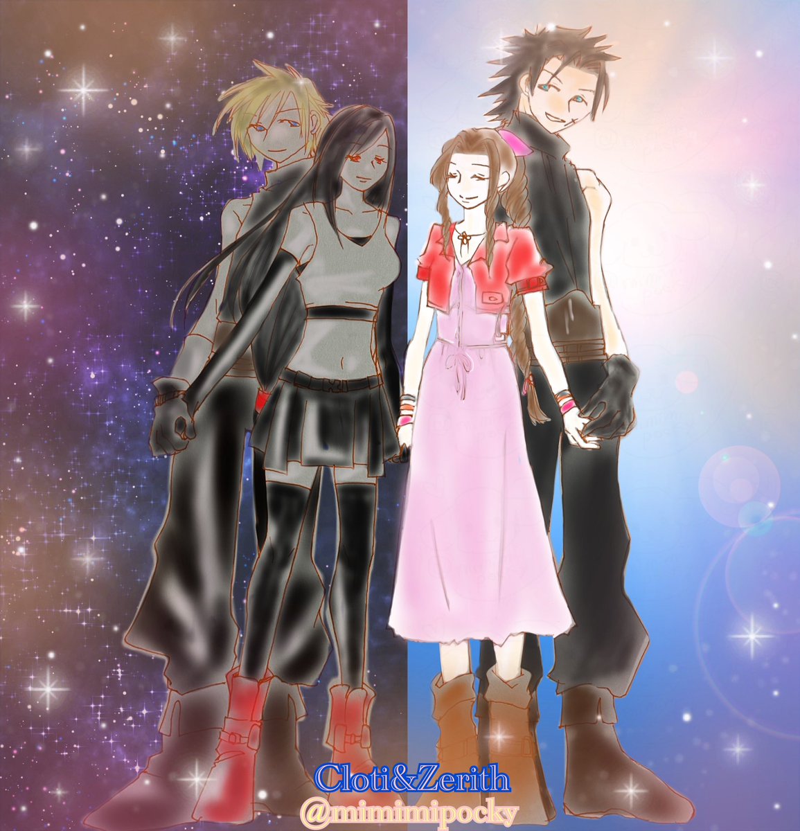 mimimipocky's tweet image. 🌙🐥🐬💕🅐🅝🅓☀️🐶🎀💕
 #cloti #zerith #クラティ #ザクエア