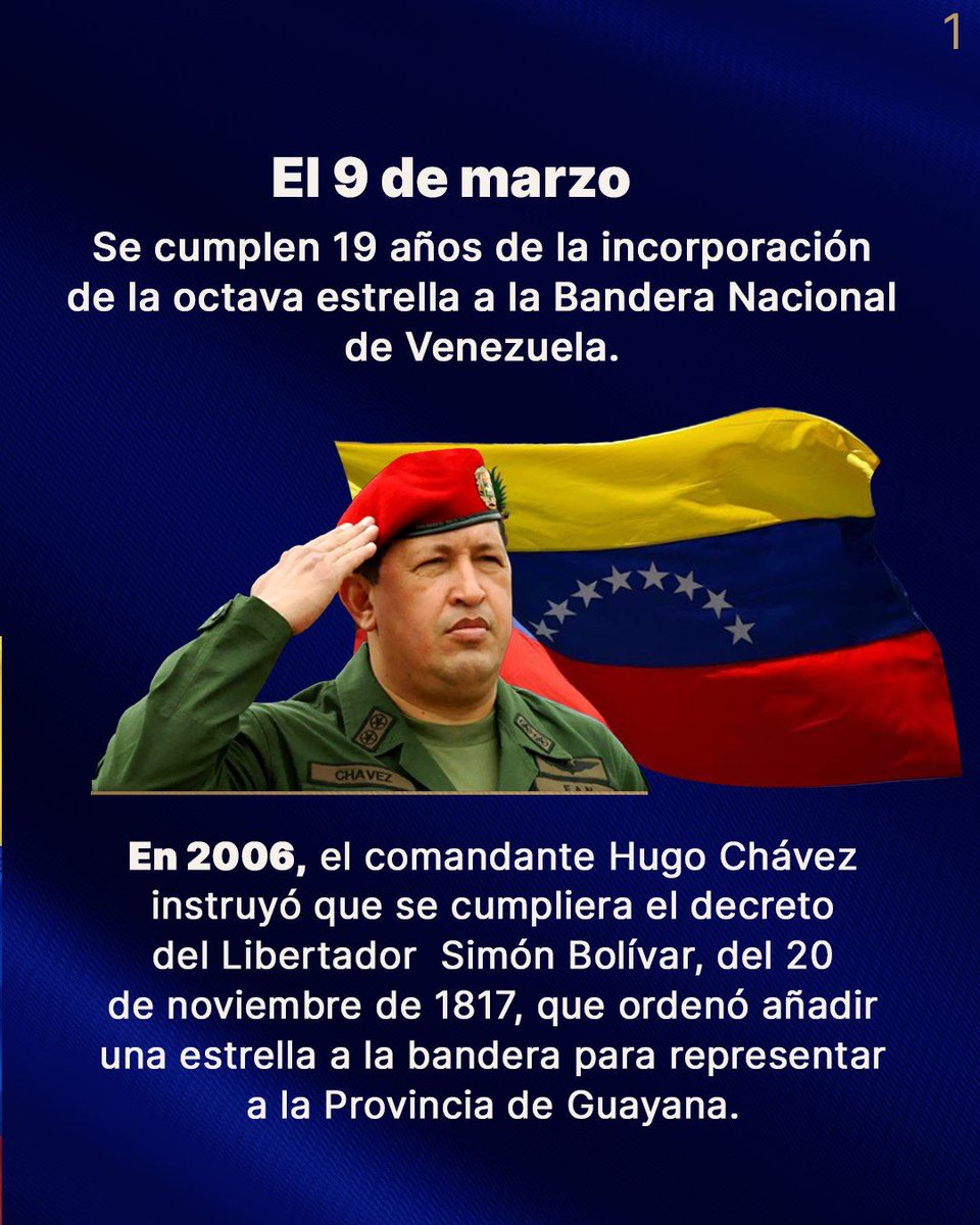 امروز، ۱۹امین سالروز آراسته شدن پرچم کشورمان به ستاره‌ی هشتم را جشن می‌گیریم٫نمادی که بیانگر هویت گویان و آغازگر مرحله‌ای جدید در مسیر پیشرفت ملت است. این رویداد، تجلی شکوه سرزمینمان و تحقق آرمان‌های والای آزادی‌بخش ماست.