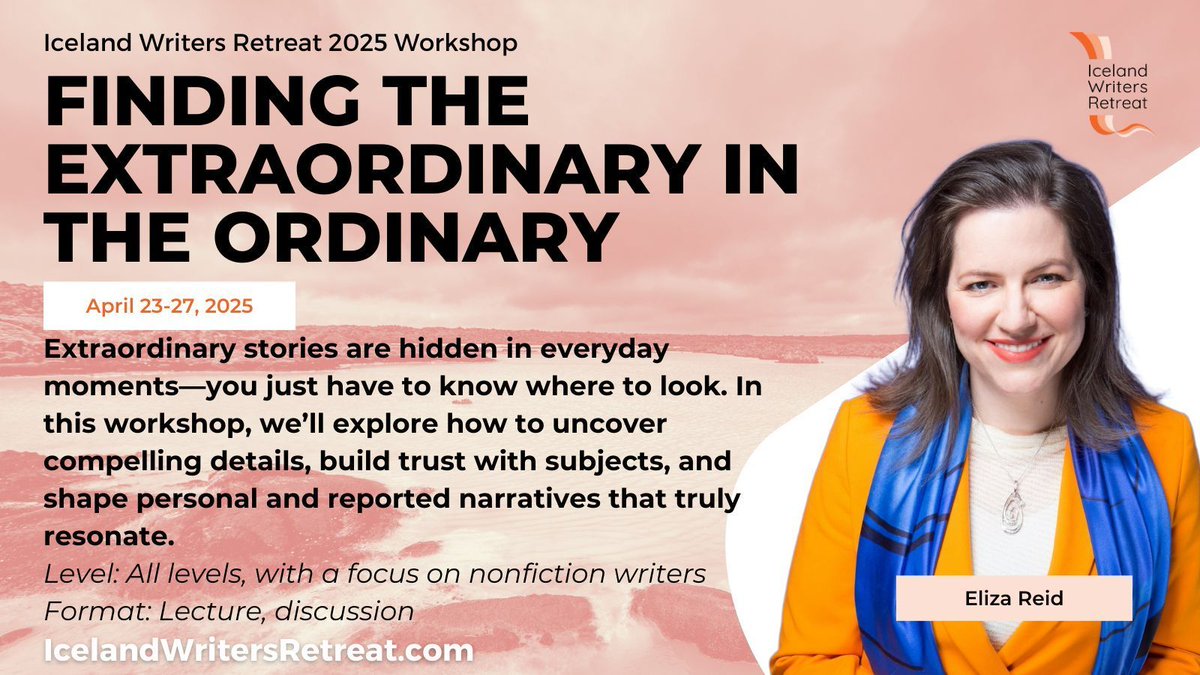 Your life is full of untold stories. ✨ Learn how to find them and share them at the Iceland Writers Retreat. Register now: buff.ly/4jI6ArW #WritingLife <a href="/elizajreid/">Eliza Reid</a>