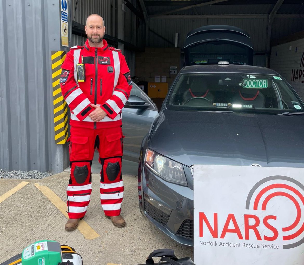 Norfolk Accident Rescue Service (NARS) (@narsbasics) on Twitter photo Many of our team have been booked on shift, including NARS Doctor Chris who attended a patient in cardiac arrest. Working alongside <a href="/EastEnglandAmb/">EEAST Ambulance Service</a> ambulance colleagues the patient was successfully resuscitated and transferred to hospital.
A#TeamNARS #SavingLives Many of our team have been booked on shift, including NARS Doctor Chris who attended a patient in cardiac arrest. Working alongside <a href="/EastEnglandAmb/">EEAST Ambulance Service</a> ambulance colleagues the patient was successfully resuscitated and transferred to hospital.
A#TeamNARS #SavingLives