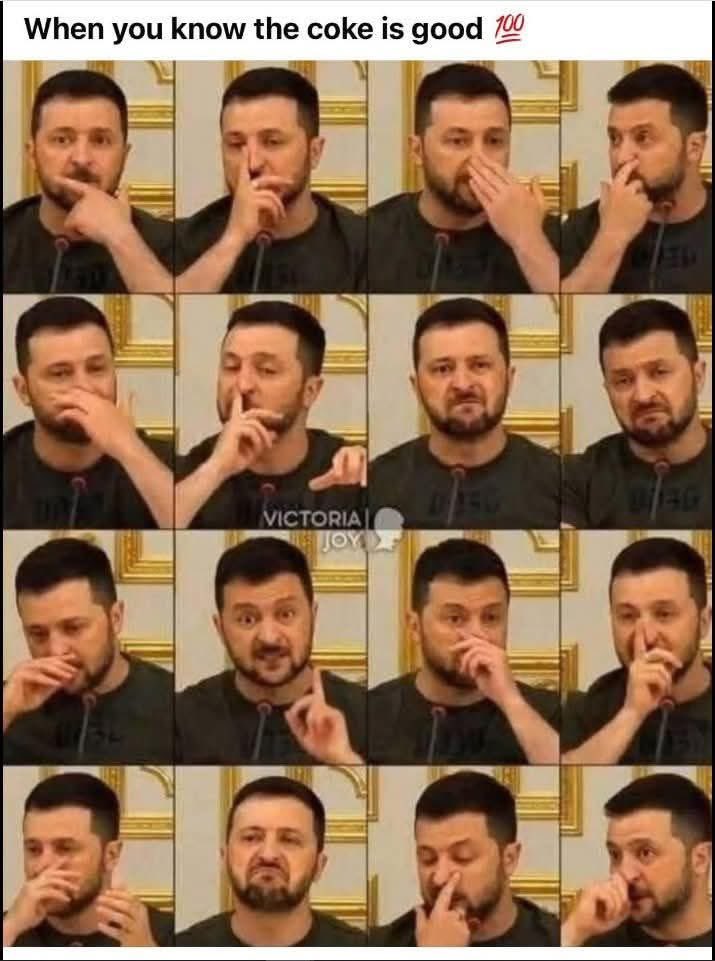carimeli's tweet image. Yeah, he’s definitely not thinking right.. #drugtest #Zelenskyy 😳😵‍💫😱