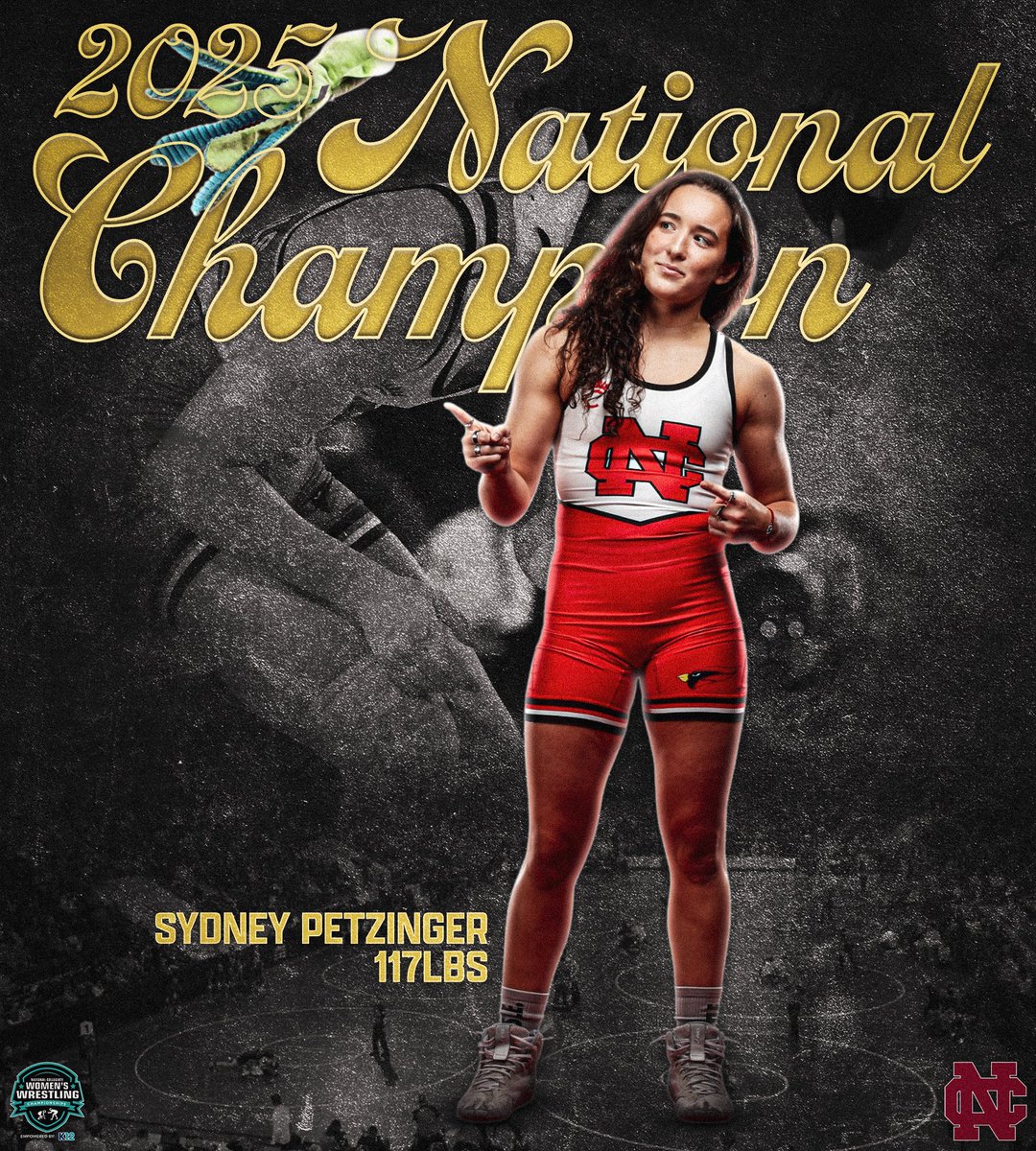 NCCwomensWR's tweet photo. FOUR TIME All-American and NATIONAL CHAMPION Sydney Petzinger! #FearTheBird #SHAPOWIE https://t.co/qFJUuL0GMS