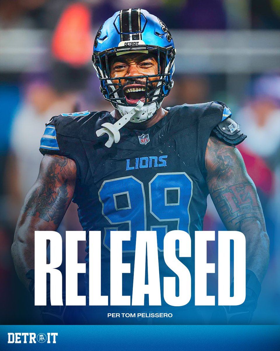 The Lions are releasing Za’Darius Smith