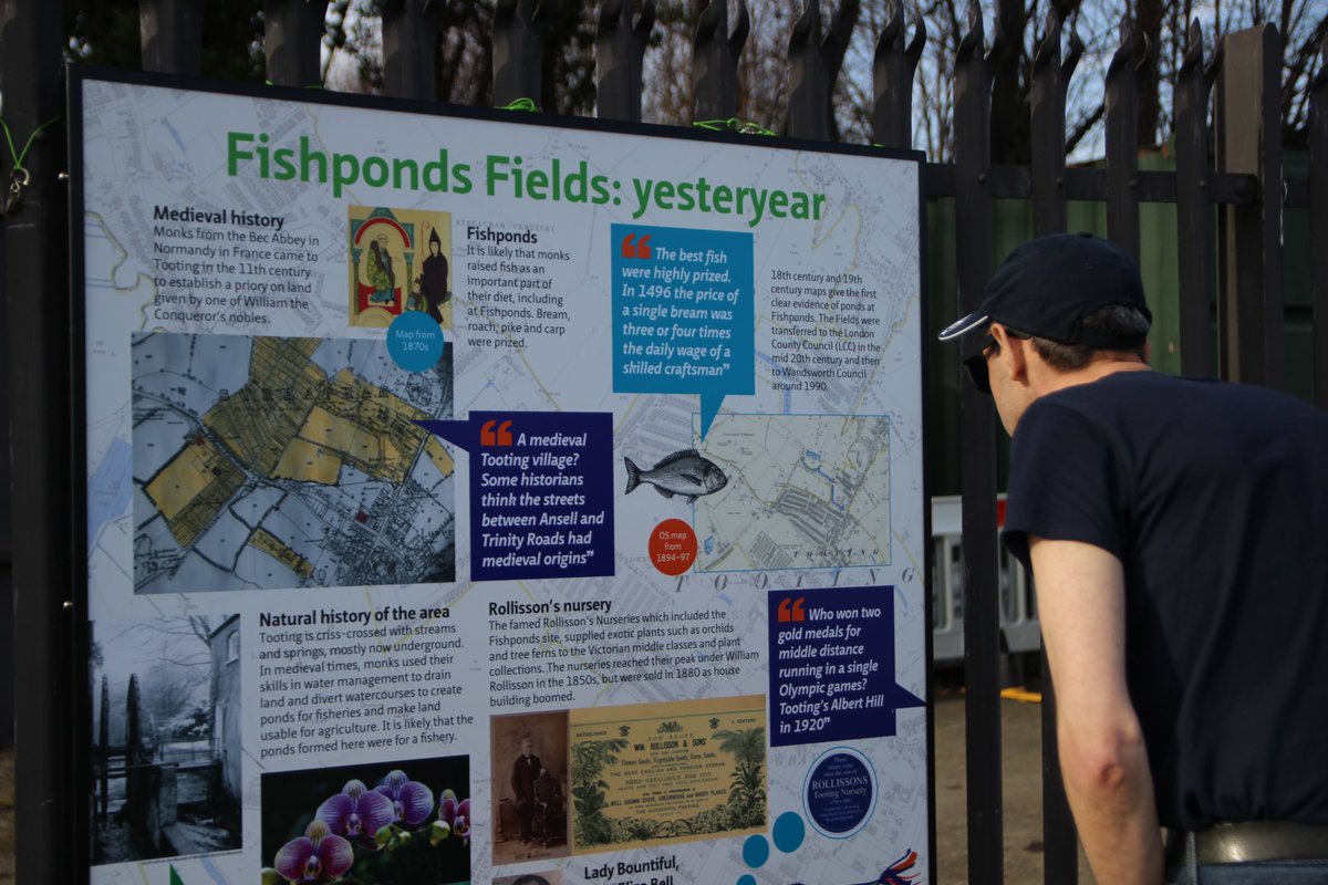 FFishponds's tweet image. The Fishponds history boards were finally unveiled yesterday by @WandsworthMayor Cole Sana Jafri Thank you to everyone who made it such a special day. Come along to see them for yourself. The field is open daily 9-4pm @tootingnewsie